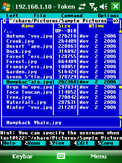 Session Screen with Built-in Bitmap Font
